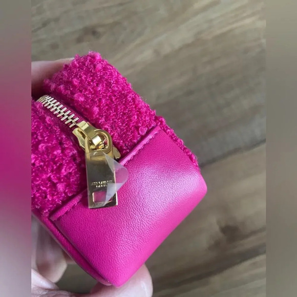 Saint Laurent Jamie Charm Pouch Boucle & Leather Magenta Pink - Picture 5 of 8